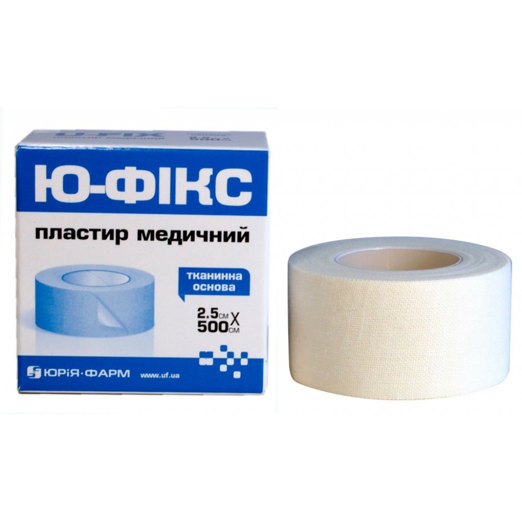 Пластир на котушці Ю-ФІКС тканий білий 2,5 смх5м