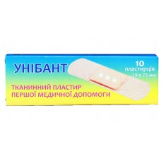 Набір пластирів UNIBANT тканинний тілесний 1,9смх7,2см 10шт