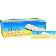 Блок пластирів UNIBANT тканинний 1,9смх7,2см 30 пачок по 10шт