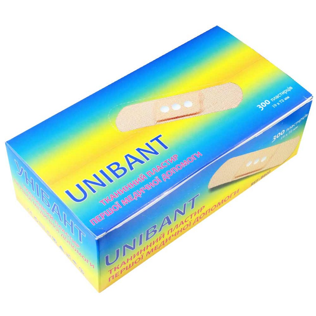 Набір пластирів UNIBANT тканинний тілесний 1,9смх7,2см 10шт