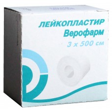 Пластир на котушці Верофарм тканий білий 3смх5м