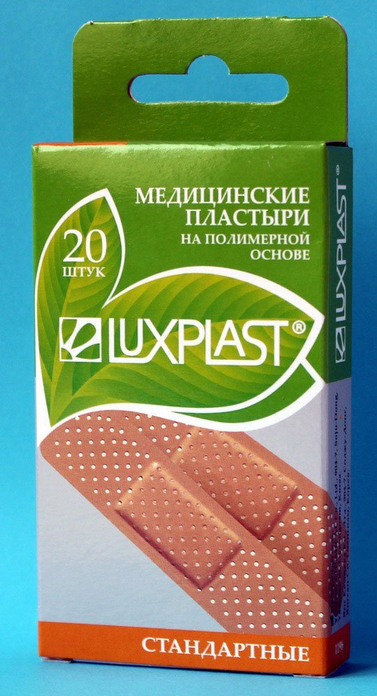 Купить Набор пластырей ЛЮКСПЛАСТ СТАНДАРТНЫЙ телесн 1,9х7,2см 20шт
